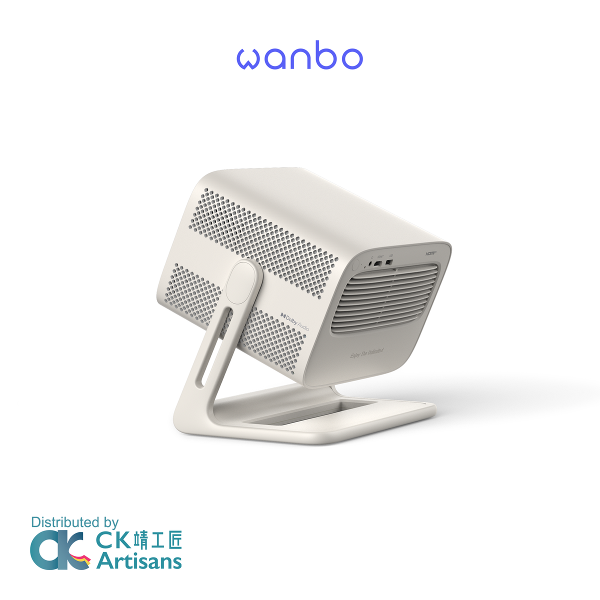 Wanbo Vali 1 Pro Smart Home Projector | 900 ANSI | 1080P | Google TV | MEMC | 200° Gimbal
