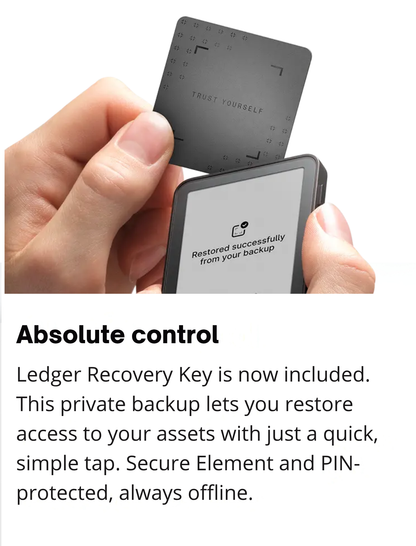 Ledger Flex™ 附帶 Ledger Recovery Key 恢復鑰匙