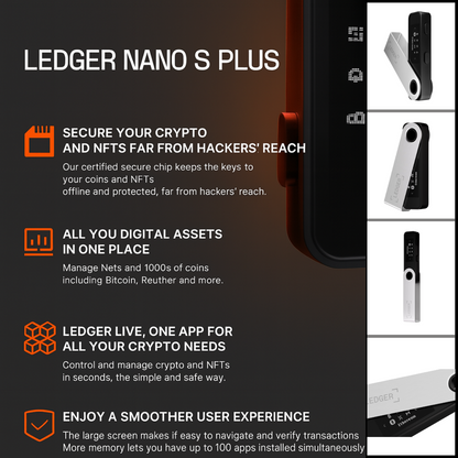 LedgerNano S Plus™ 加密貨幣硬體錢包